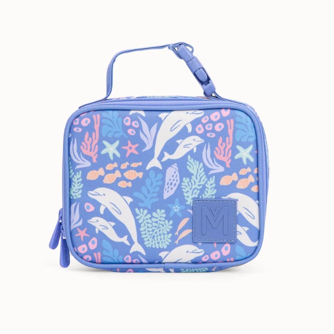 PRE-ORDER - MontiiCo Mini Insulated Lunch Bag - Dolphin Dreams