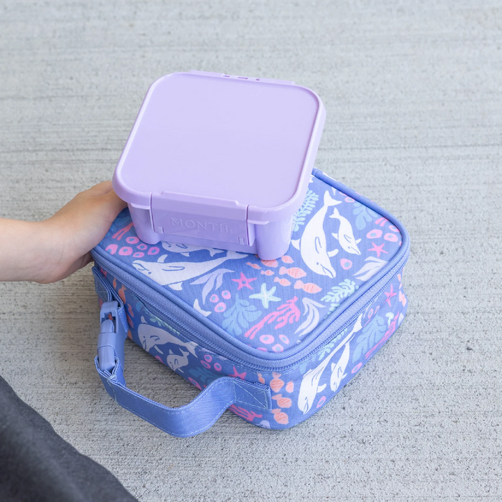 PRE-ORDER - MontiiCo Mini Insulated Lunch Bag - Dolphin Dreams