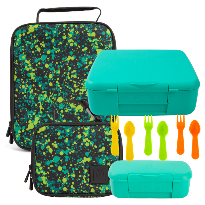 PRE-ORDER - MontiiCo Lunch + Snack Bundle - Splat - FREE SHIPPING