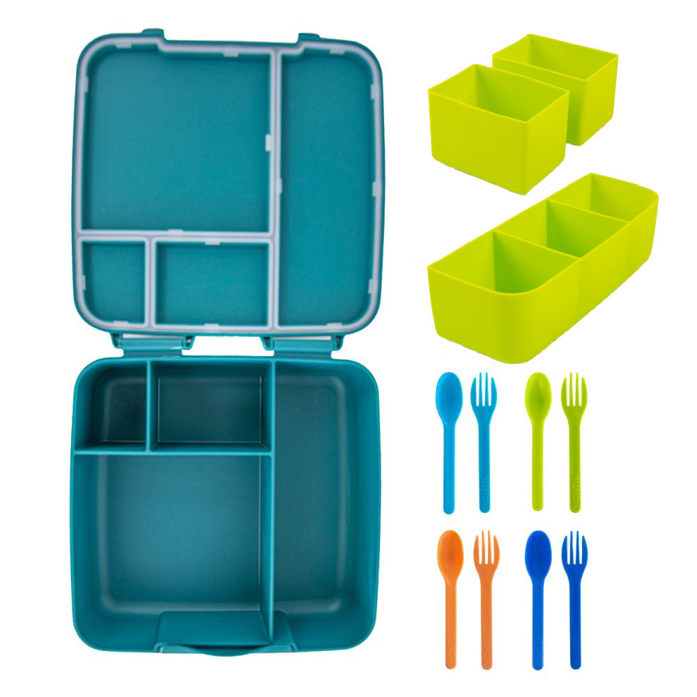 MontiiCo Feast Lunch Box & Accessories Bundle - Pine