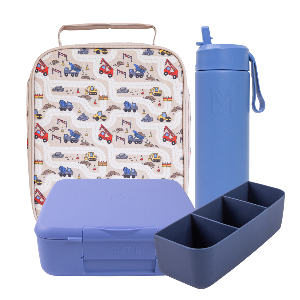 PRE-ORDER - MontiiCo Large Lunch Bundle - Construction - FREE SHIPPING