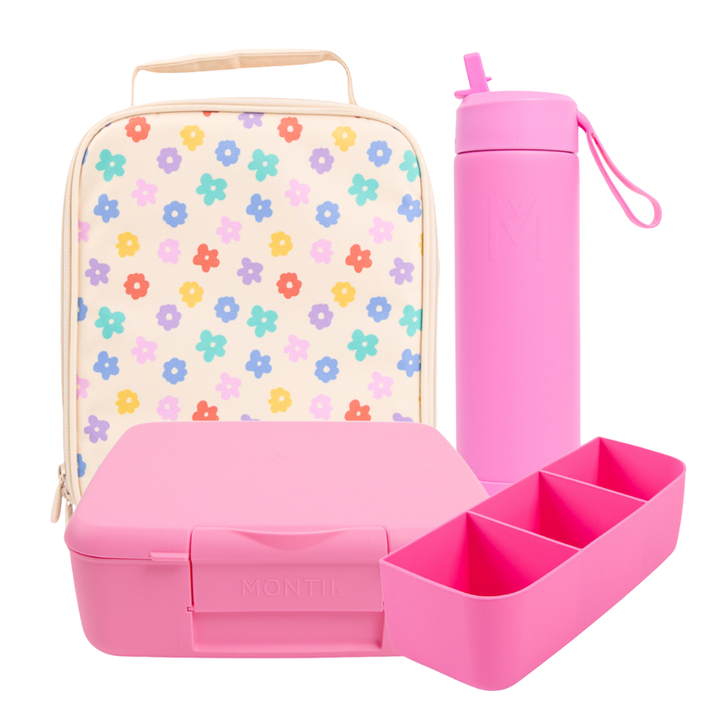 PRE-ORDER - MontiiCo Large Lunch Bundle - Daisy Dream Floss - FREE SHIPPING