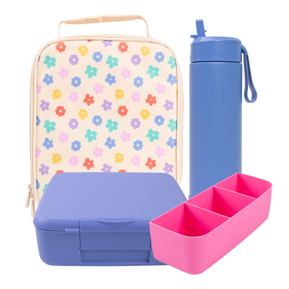 PRE-ORDER - MontiiCo Large Lunch Bundle - Daisy Dream Splash - FREE SHIPPING