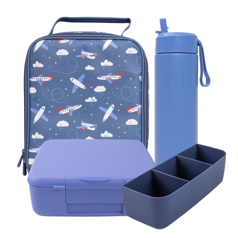 PRE-ORDER - MontiiCo Large Lunch Bundle - Jetset - FREE SHIPPING