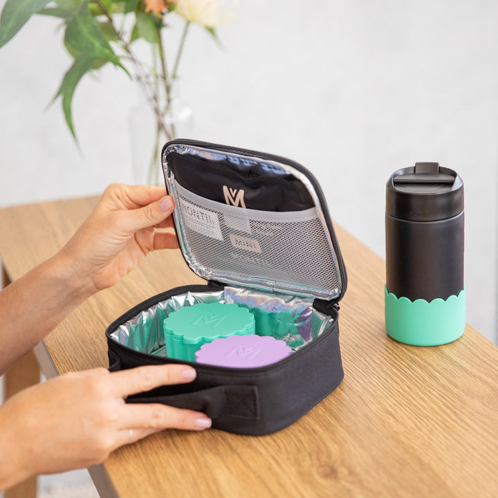 MontiiCo Mini Insulated Lunch Bag & Ice Pack - Midnight