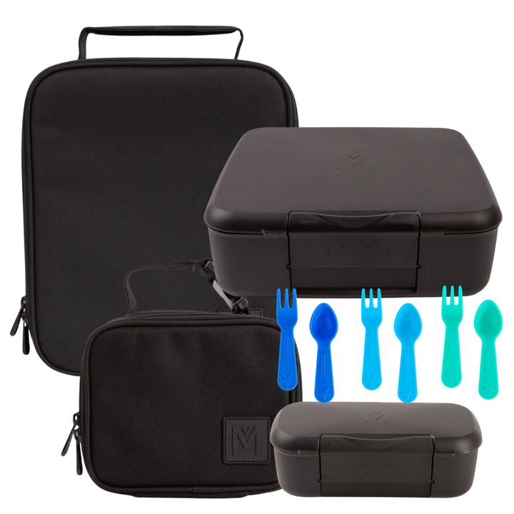 PRE-ORDER - MontiiCo Lunch + Snack Bundle - Midnight - FREE SHIPPING