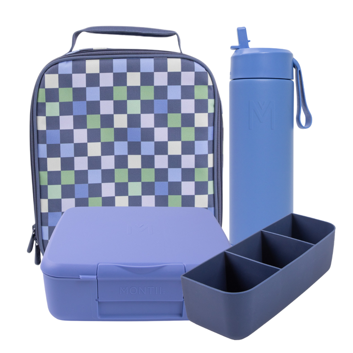 PRE-ORDER - MontiiCo Large Lunch Bundle - Checkmate - FREE SHIPPING