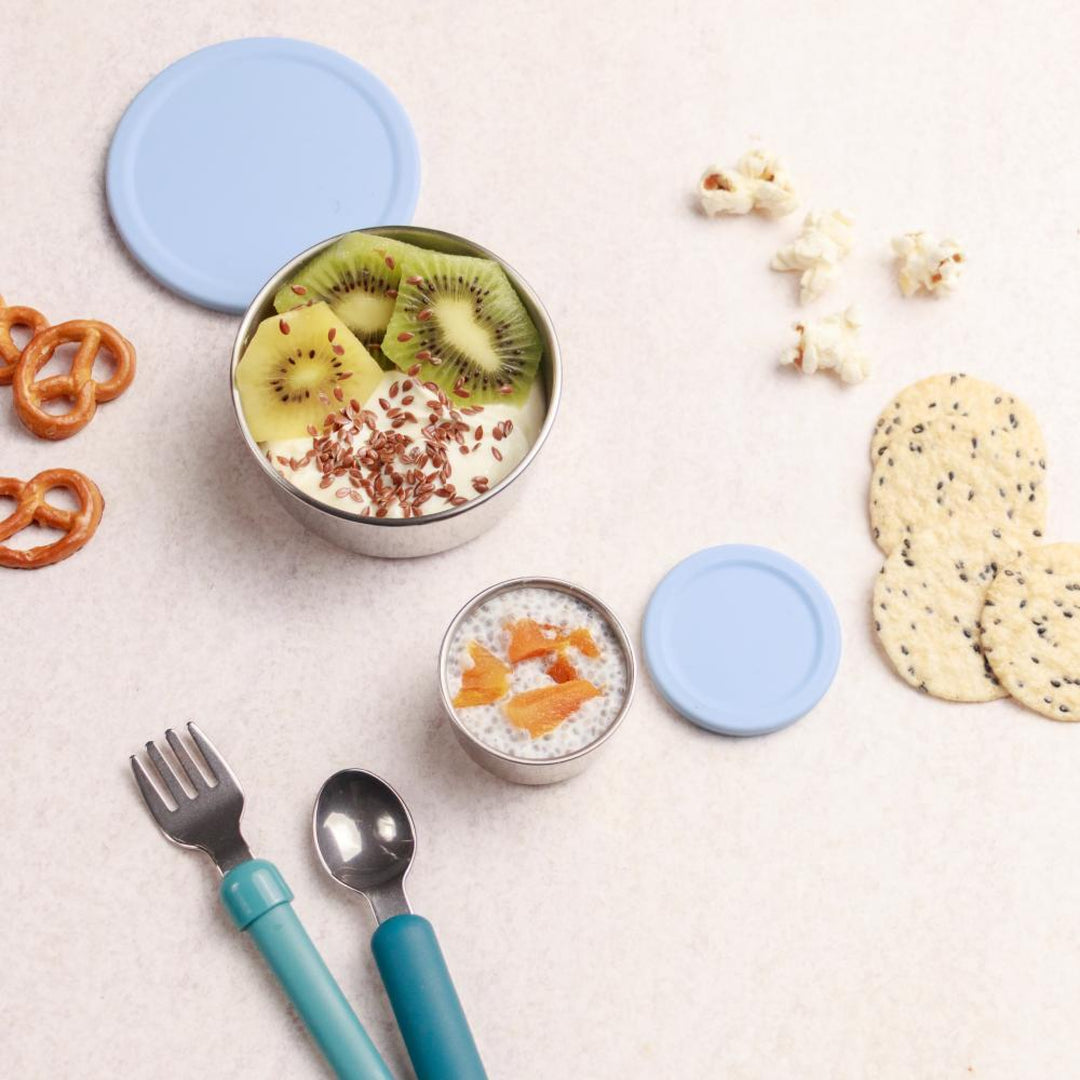 Nestling Stainless Steel Dipper Set - Dusty Blue