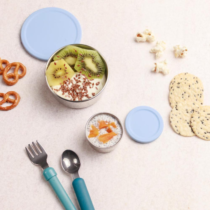 Nestling Stainless Steel Dipper Set - Dusty Blue