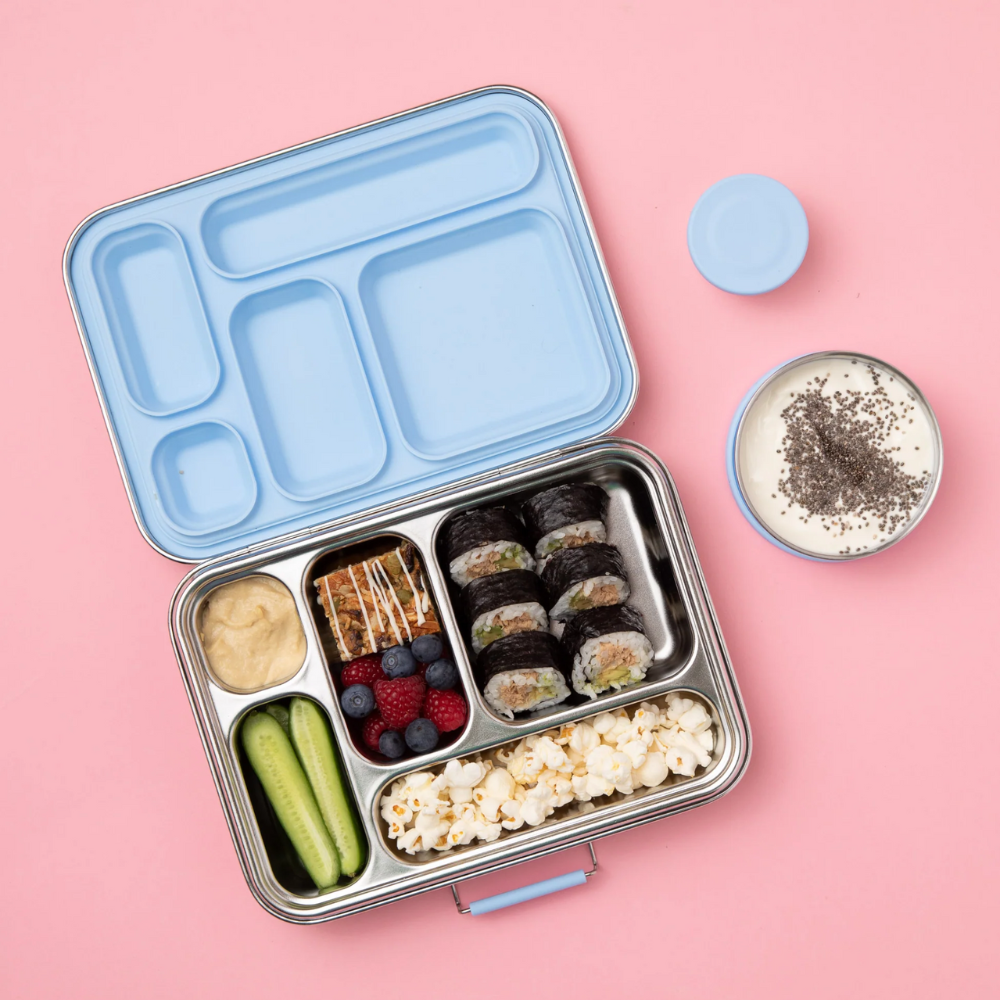 Nudie Rudie Lunch Box Stainless Steel Bento Box & Pots - Blue