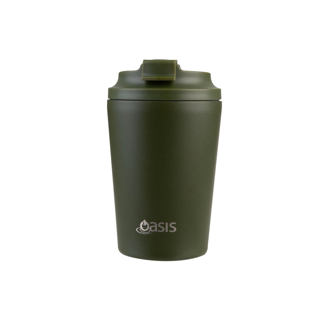 Oasis Ceramic Lined Insulated Coffee Cup - Forest Green