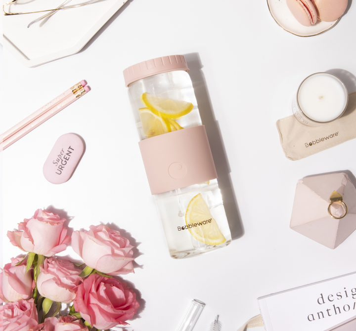 Bobbleware Glass 700ml Tumbler - Rose