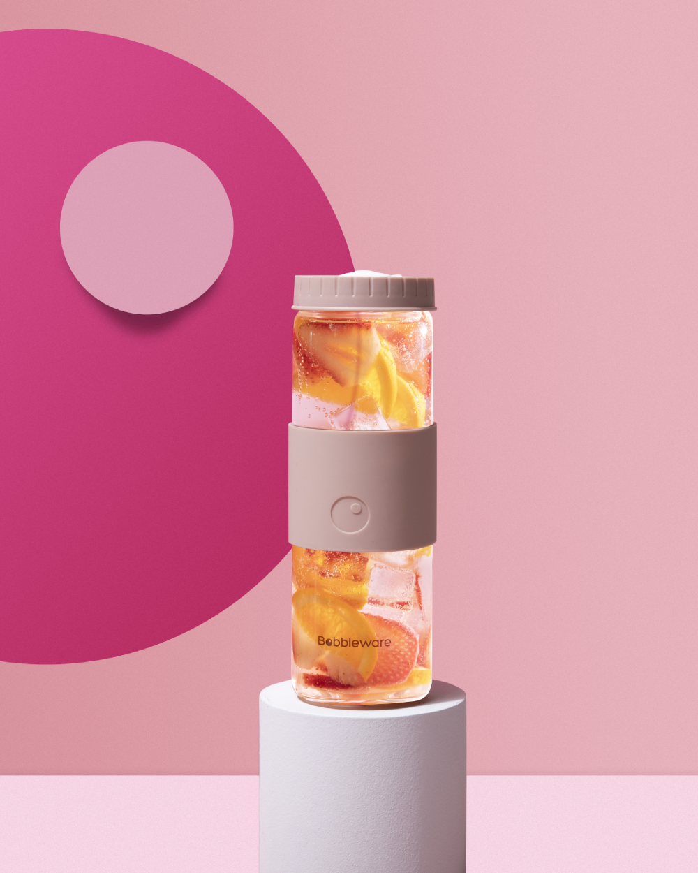 Bobbleware Glass 700ml Tumbler - Rose