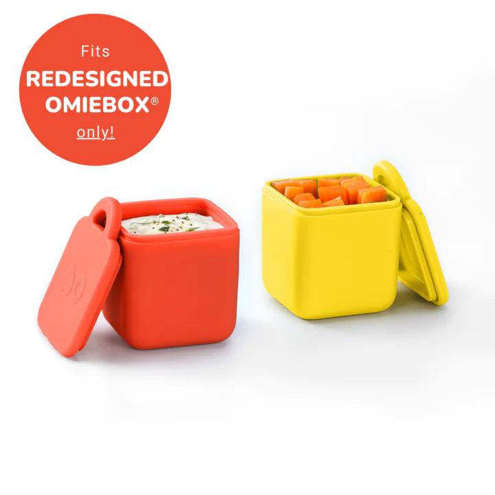 OmieDIP Silicone Dip Containers - Red & Yellow
