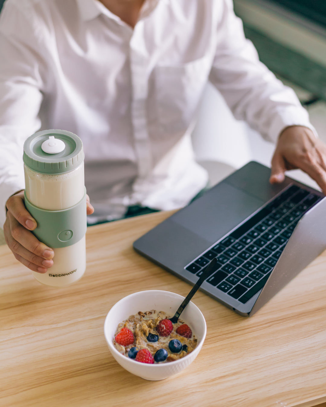 Bobbleware Glass 700ml Tumbler - Sage