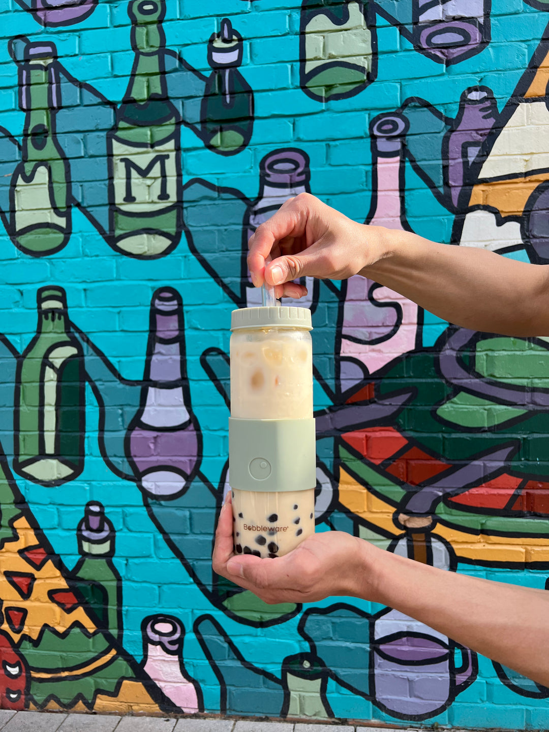 Bobbleware Glass 700ml Tumbler - Sage