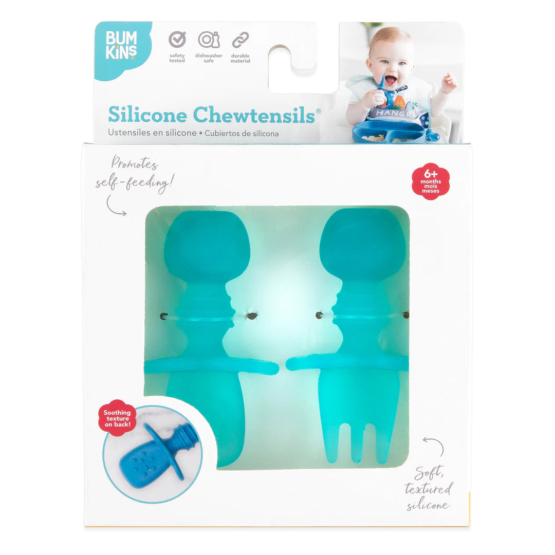 Bumkins Silicone Chewtensils - Jelly Blue