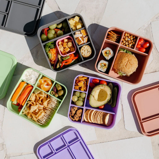 Silicone BIG Bento Lunch Box - Dusty Pink