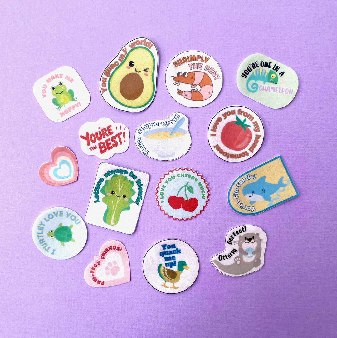 Sticketies Edible Lunchbox Stickers - Love