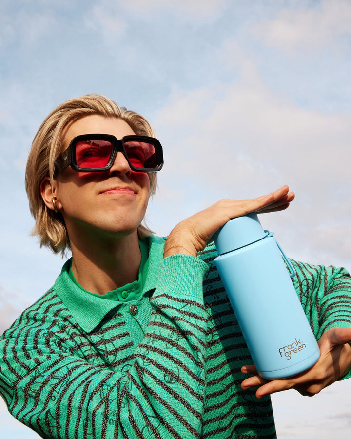 Frank Green Insulated Drink Bottle 1L - Sky Blue