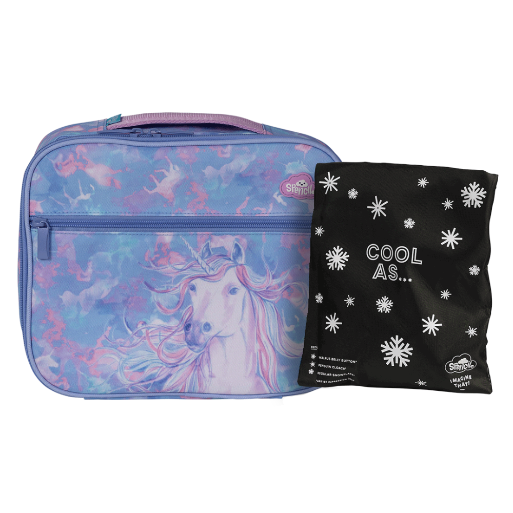Spencil BIG Cooler Lunch Bag + Chill Pack - Unicorn Magic