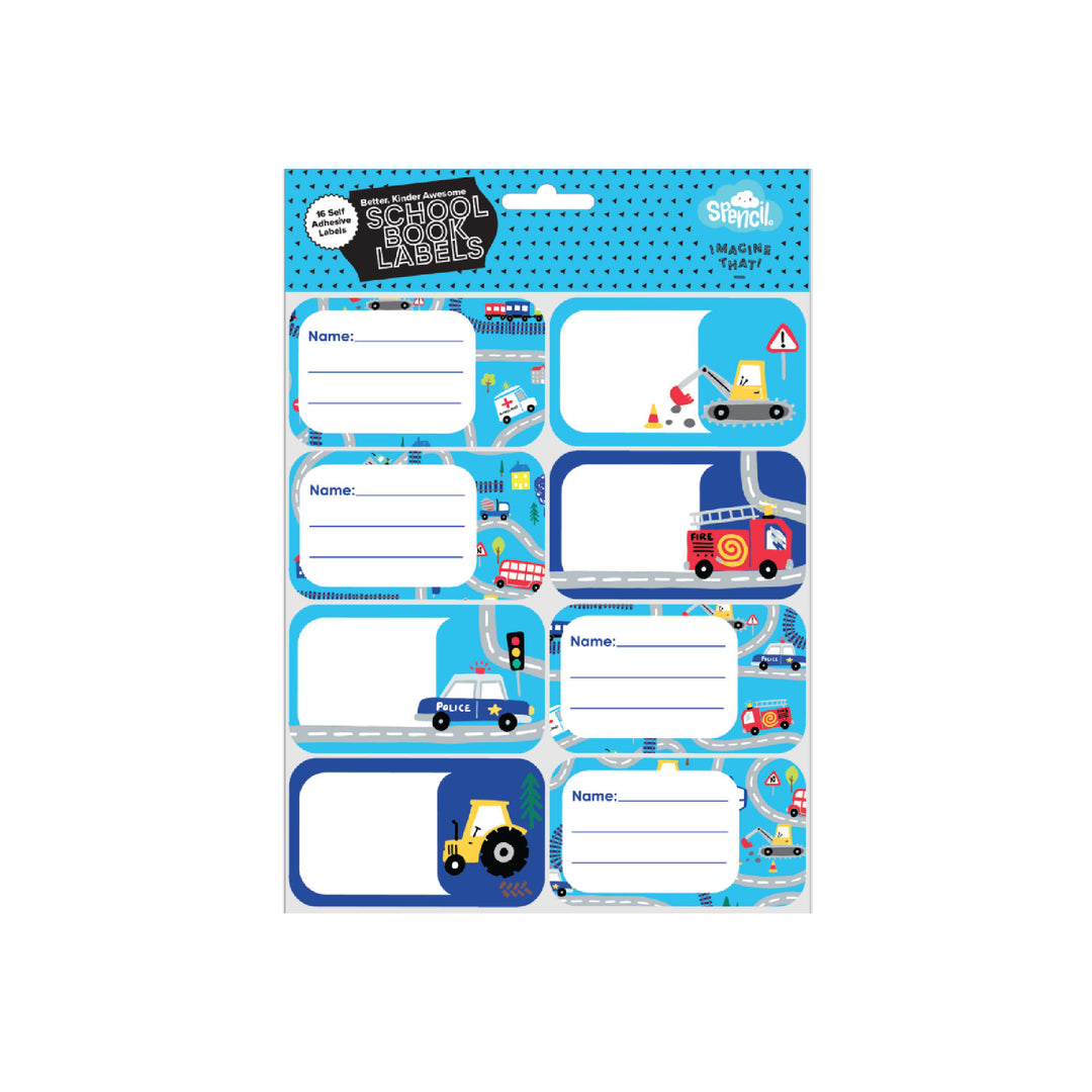 Spencil Book Labels - Tiny Town