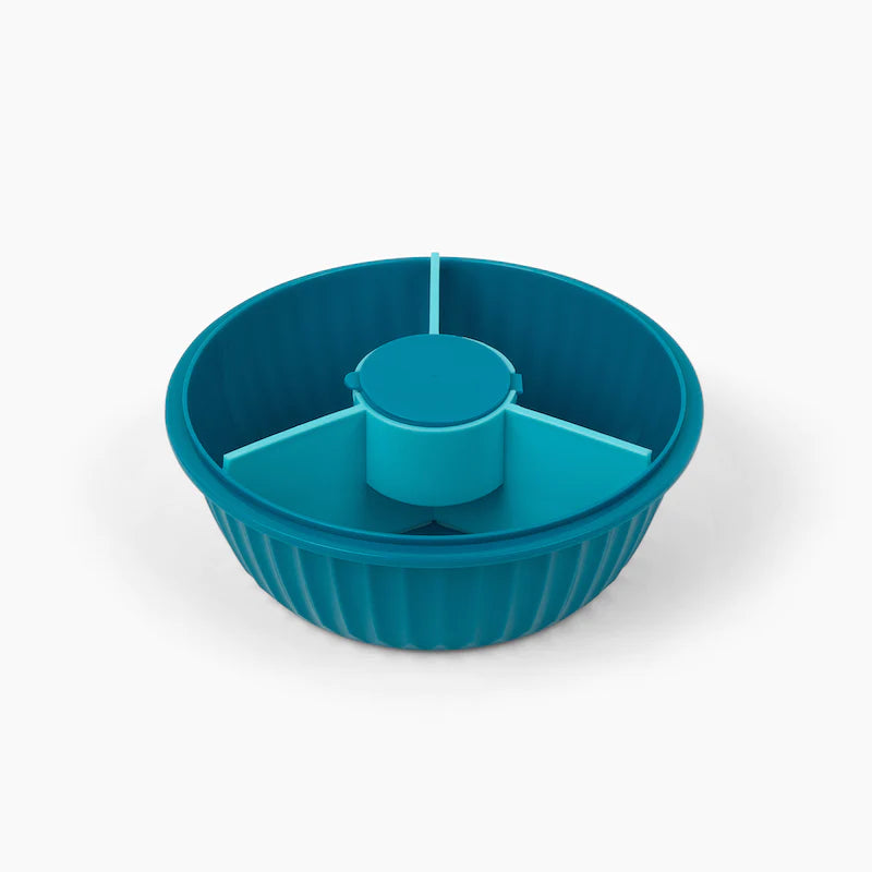 Poke Bowl with 3 Part Divider - Paradise Aqua