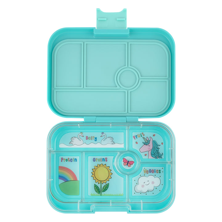 Yumbox Original 6 Lunch Box - Miami Aqua - Unicorn