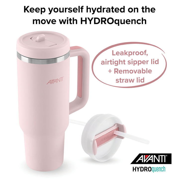 Avanti HydroQuench Insulated Tumbler with Two Lids - Blush Pink