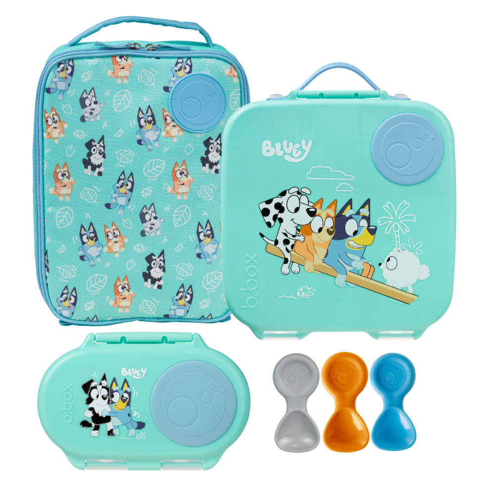 b.box Bluey ランチボックス 保冷ランチバッグ セット b.box Large Lunch Box Bundle - Playtime Bluey | The Bento Buzz