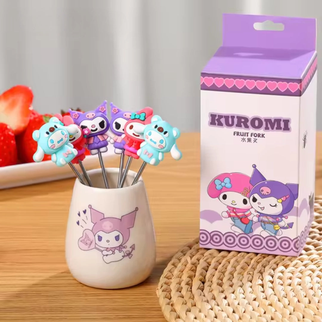Mini Food Pick Forks - Kuromi