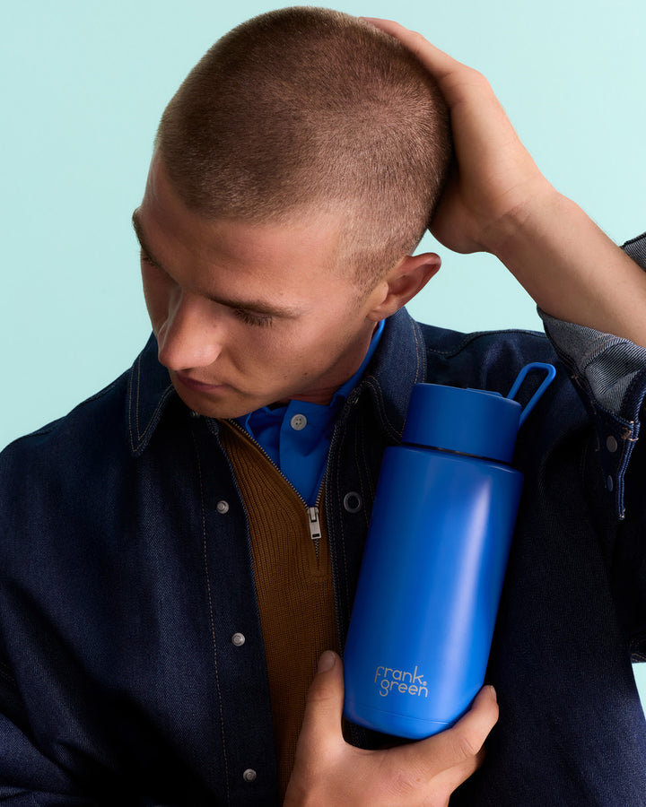 Frank Green Insulated Drink Bottle 1L - Blue Lagoon