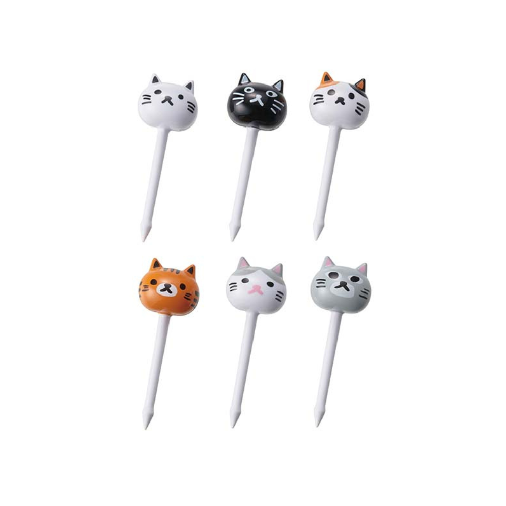 Cat Faces Food Picks