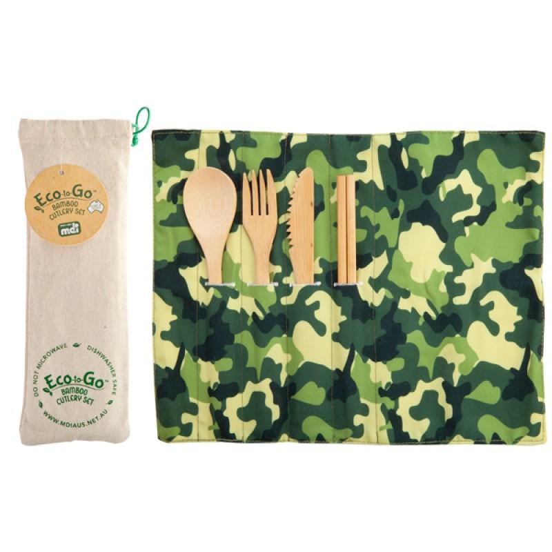 EcoGo Bamboo Cutlery Set - Camo