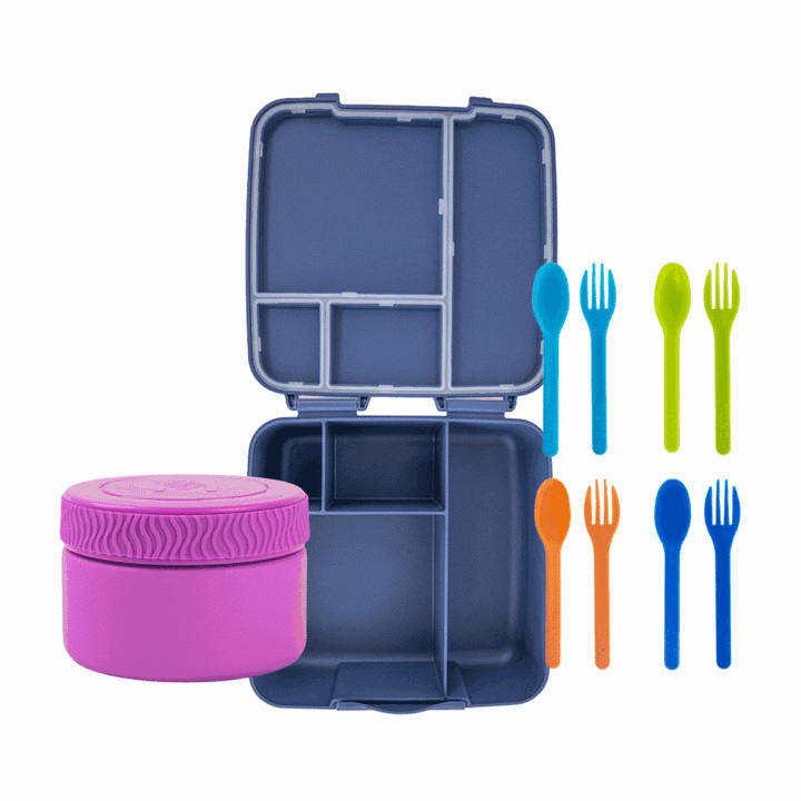 MontiiCo Feast + Food Jar & Cutlery Bundle