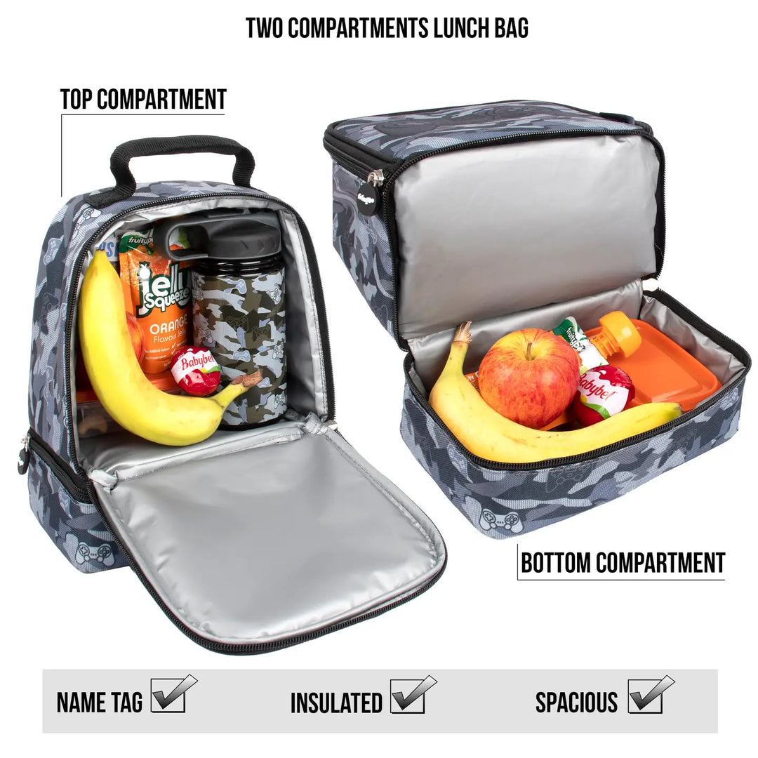 Double Decker Lunch Bag - Game Pad Camo