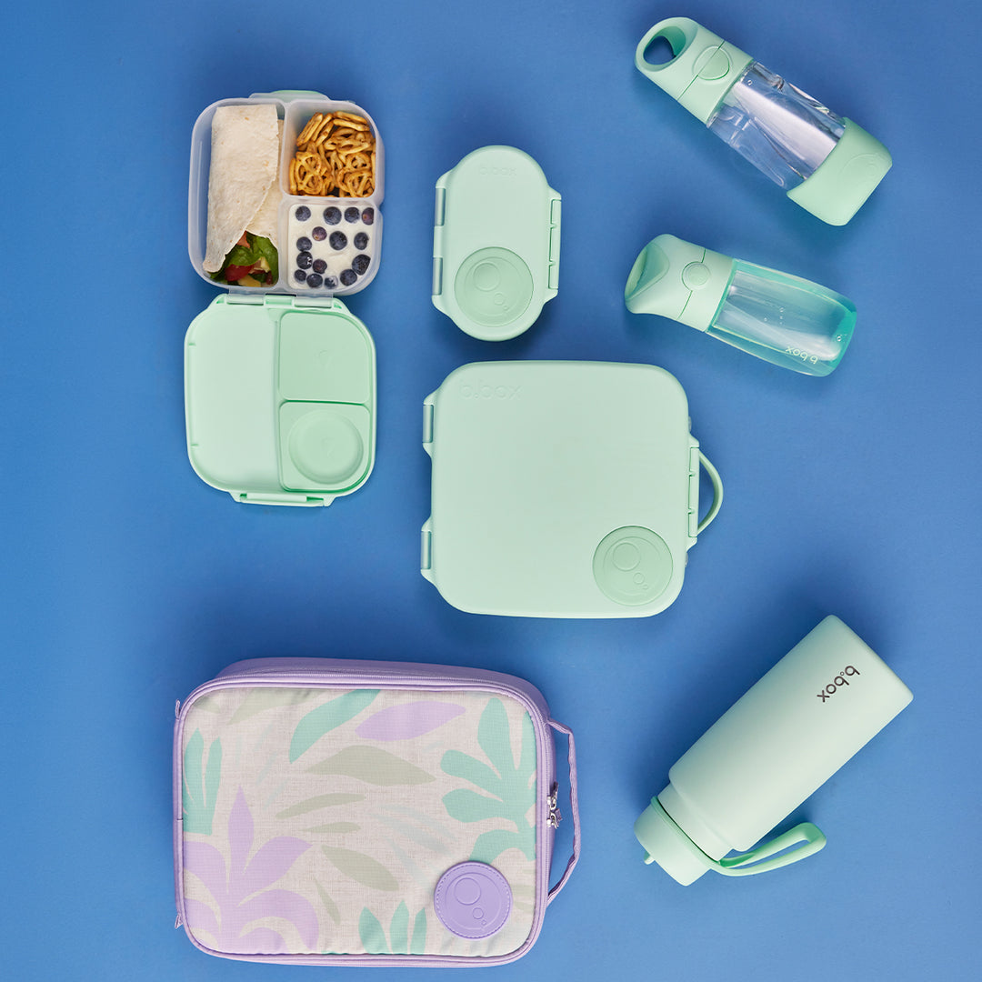 PRE-ORDER - b.box Lilac Garden + Spearmint Lunch & Drink Bundle