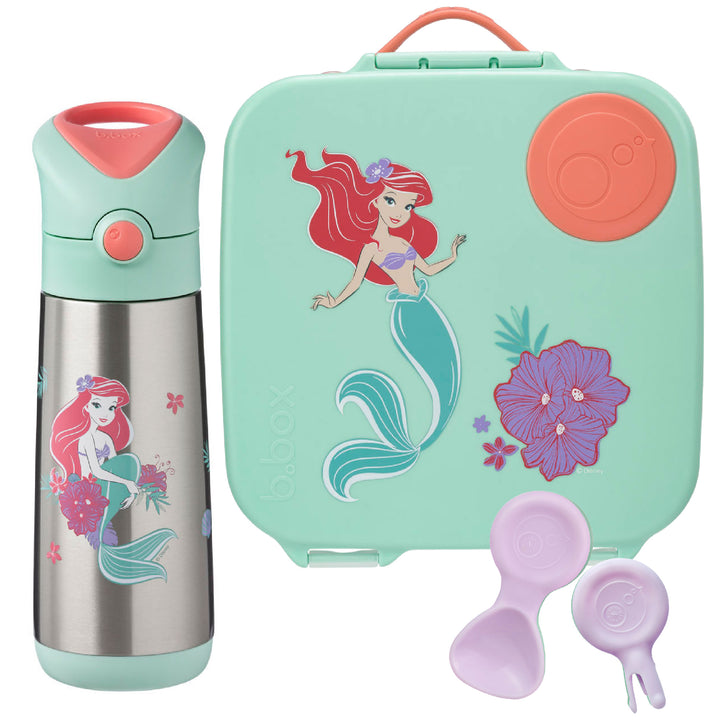 PRE-ORDER - b.box Large Lunch Box & Large Bottle Bundle - The Little Mermaid