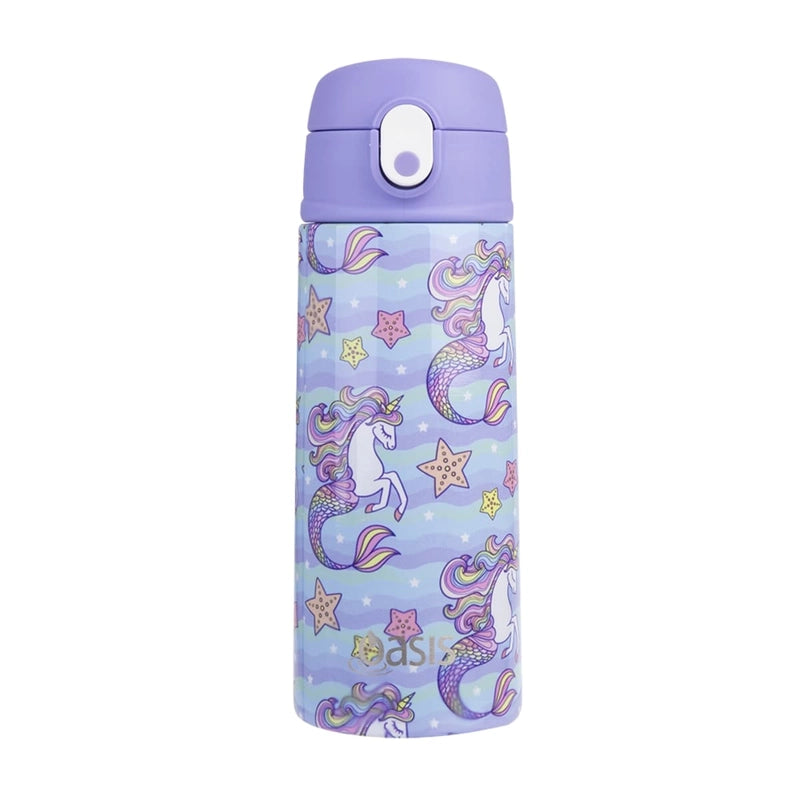 Oasis Insulated Drink Bottle with Sipper 550ml -  Mermaid Unicorns
