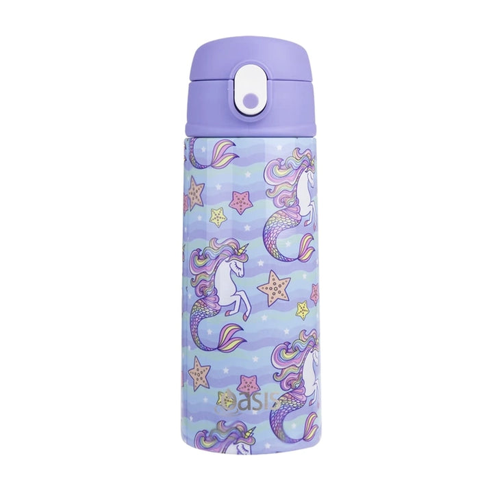 Oasis Insulated Drink Bottle with Sipper 550ml -  Mermaid Unicorns