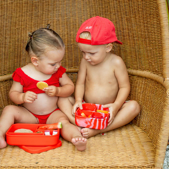 Silicone Bento Snack Box - Rose Jam