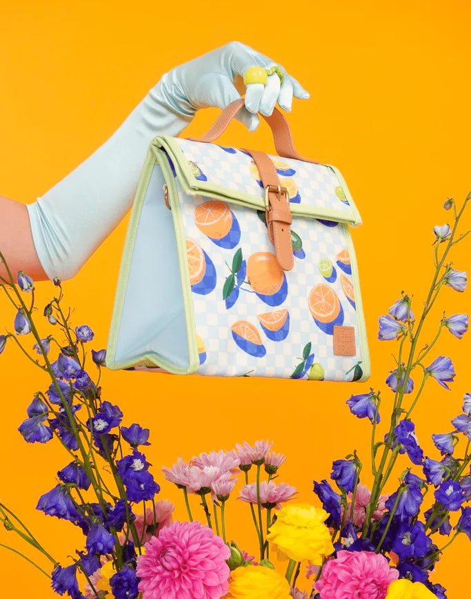 The Somewhere Co. Insulated Lunch Satchel - Sorrento Citrus