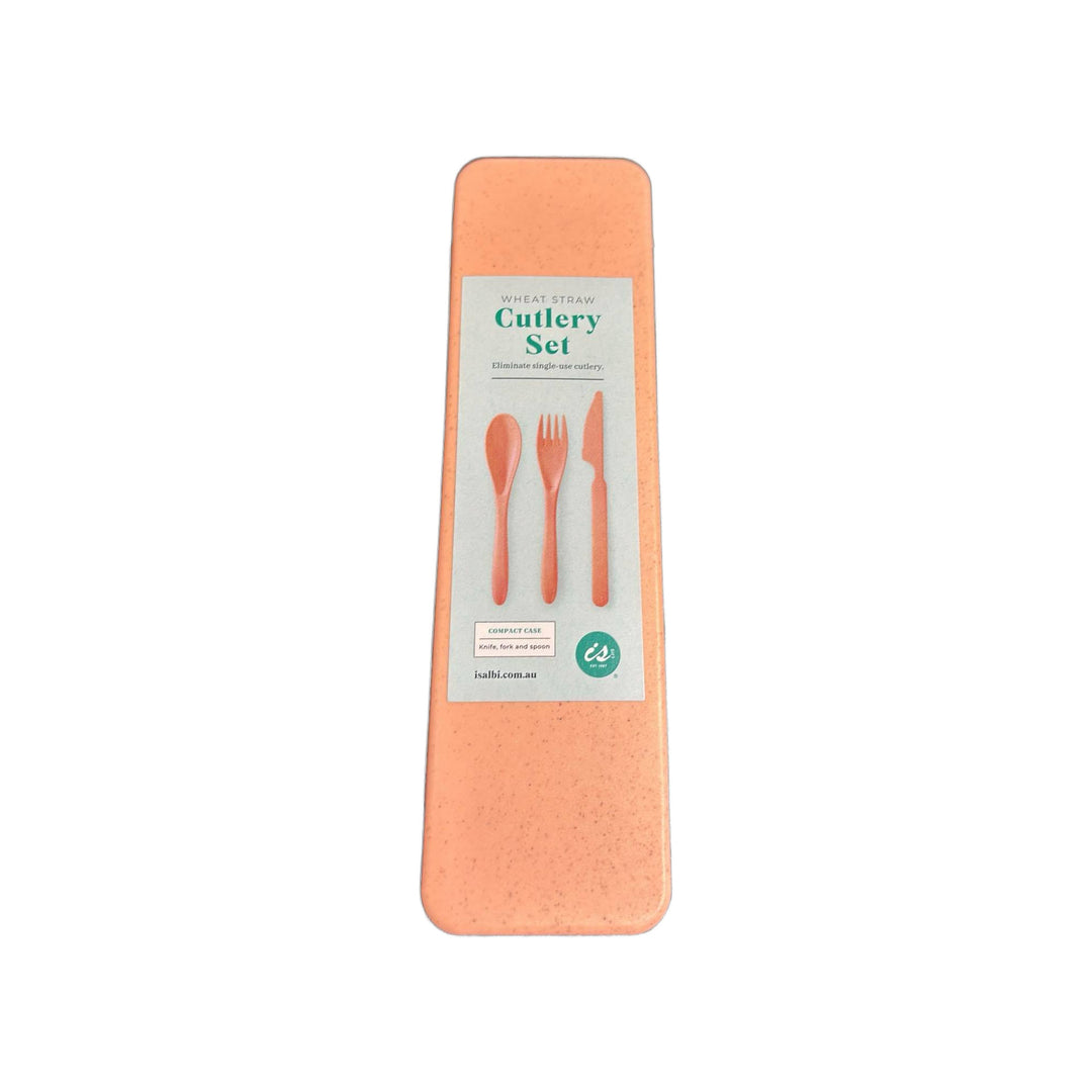 Wheat Straw Travel Cutlery Set - Apricot Pink