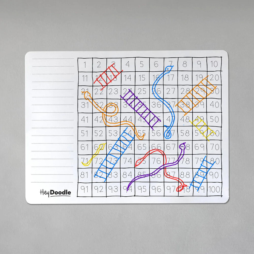 HeyDoodle Silicone Colour-In Placemat - 100 Squares