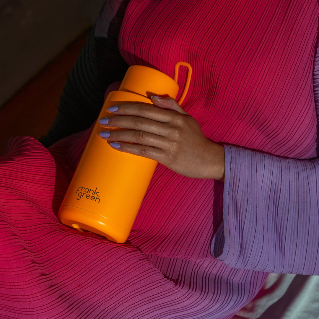 Frank Green Insulated Drink Bottle 1L - Neon Orange