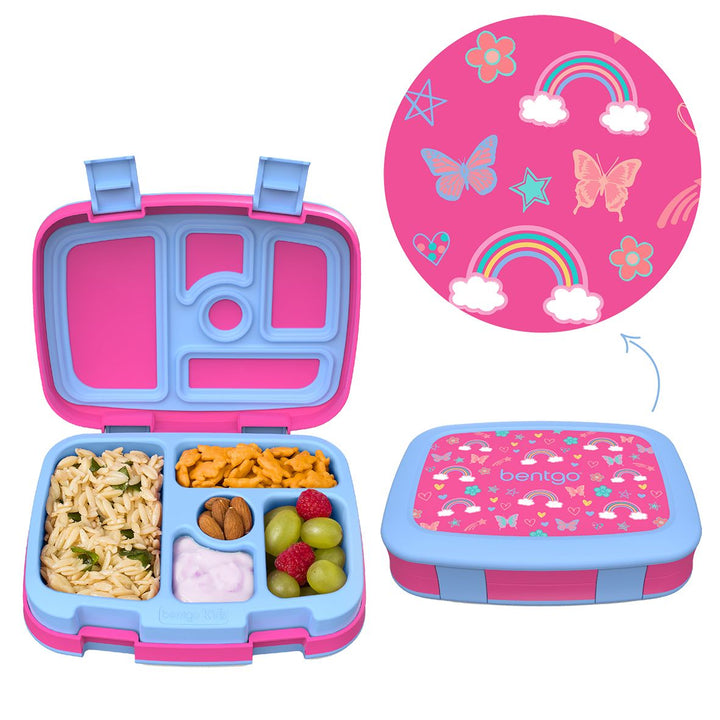 Bentgo Kids Lunch Box - Prints - Rainbows & Butterflies