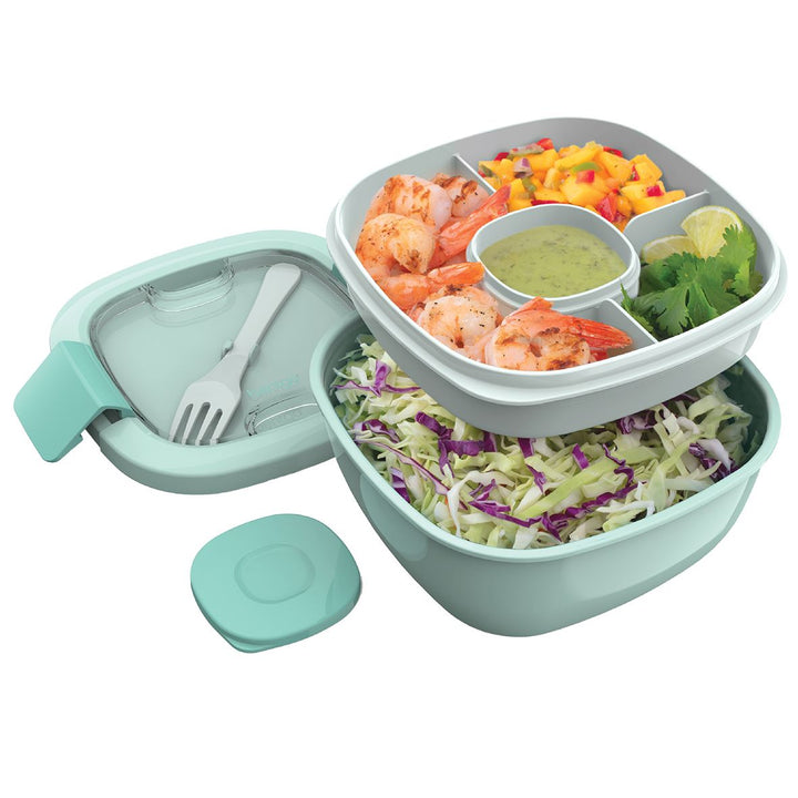 Bentgo All-In-One Salad Bowl - Coastal Aqua