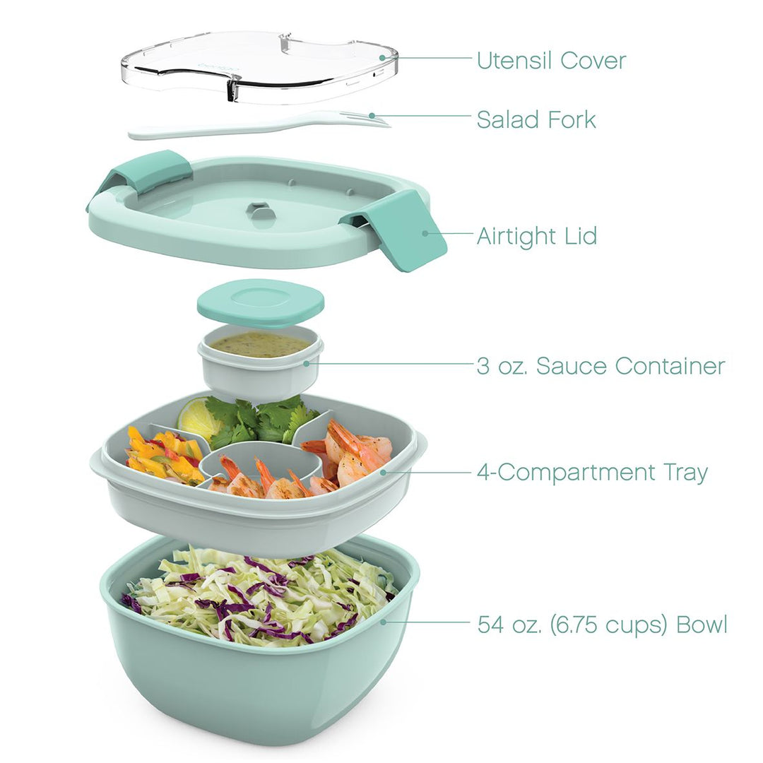 Bentgo All-In-One Salad Bowl - Coastal Aqua