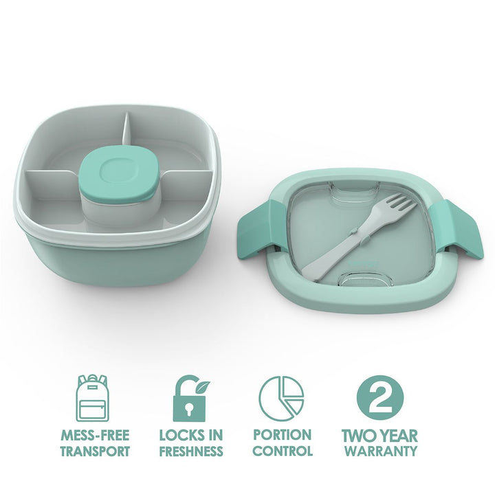 Bentgo All-In-One Salad Bowl - Coastal Aqua