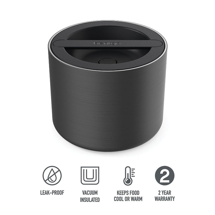 Bentgo Stainless Steel Insulated Food Container - Carbon Black